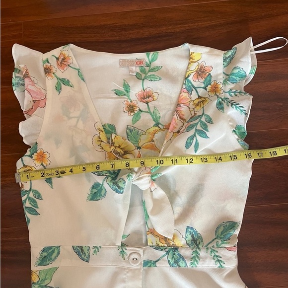 GB White Floral Dress Size S - Picture 3 of 6